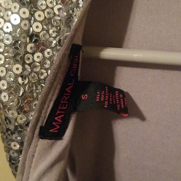 MATERIAL GIRL | Silver Sequins Cocktail Dress - Picture 7 of 7